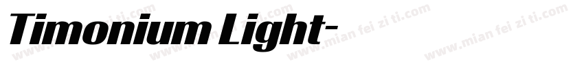 Timonium Light字体转换